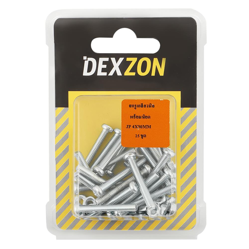 สกรูเกลียวมิลน็อต JP DEXZON 4X30 มม. 25 ตัว