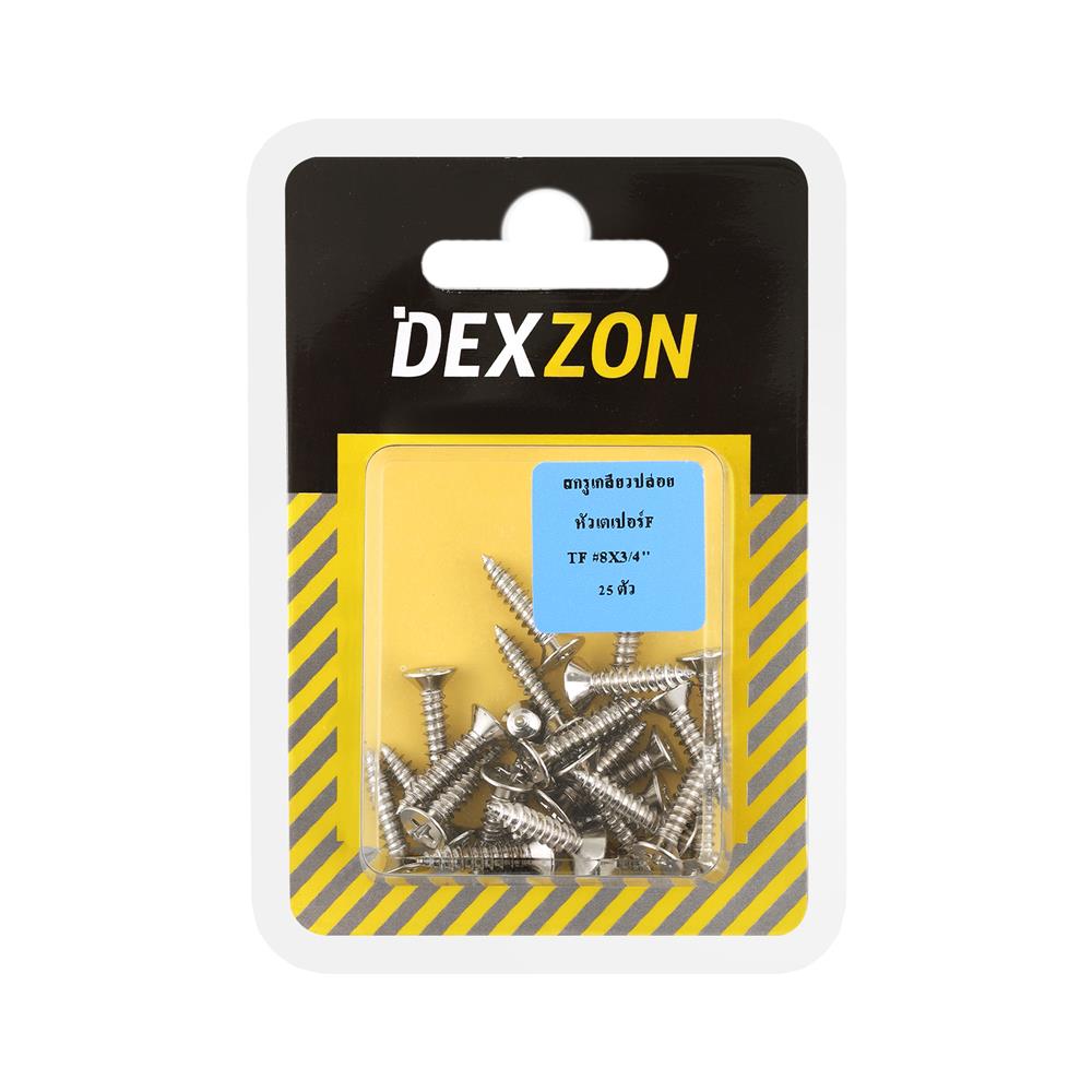 สกรูเกลียวปล่อย TF DEXZON 8X3/4 นิ้ว 25 ตัว