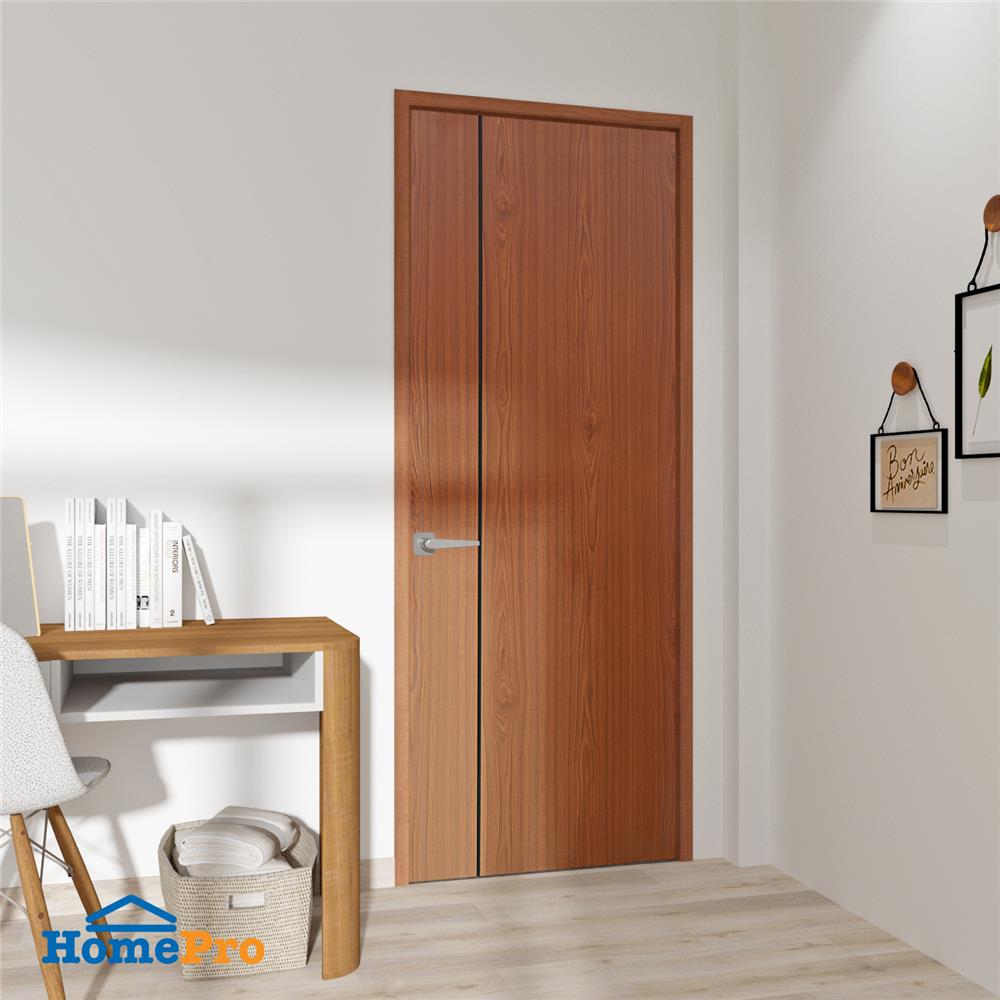 ประตูภายในเมลามีน AZLE L1 80X200 ซม. สี OAK-TEAK