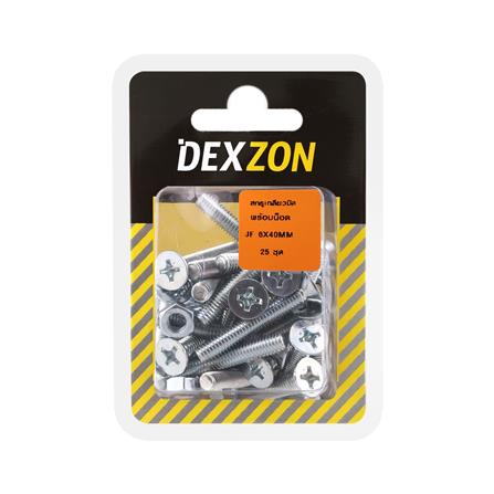 สกรูเกลียวมิลน็อต JF DEXZON 6X40 มม. 25 ตัว_1