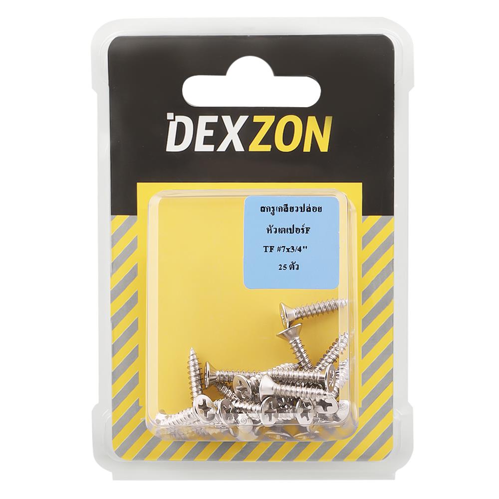 สกรูเกลียวปล่อย TF DEXZON 7X3/4 นิ้ว 25 ตัว