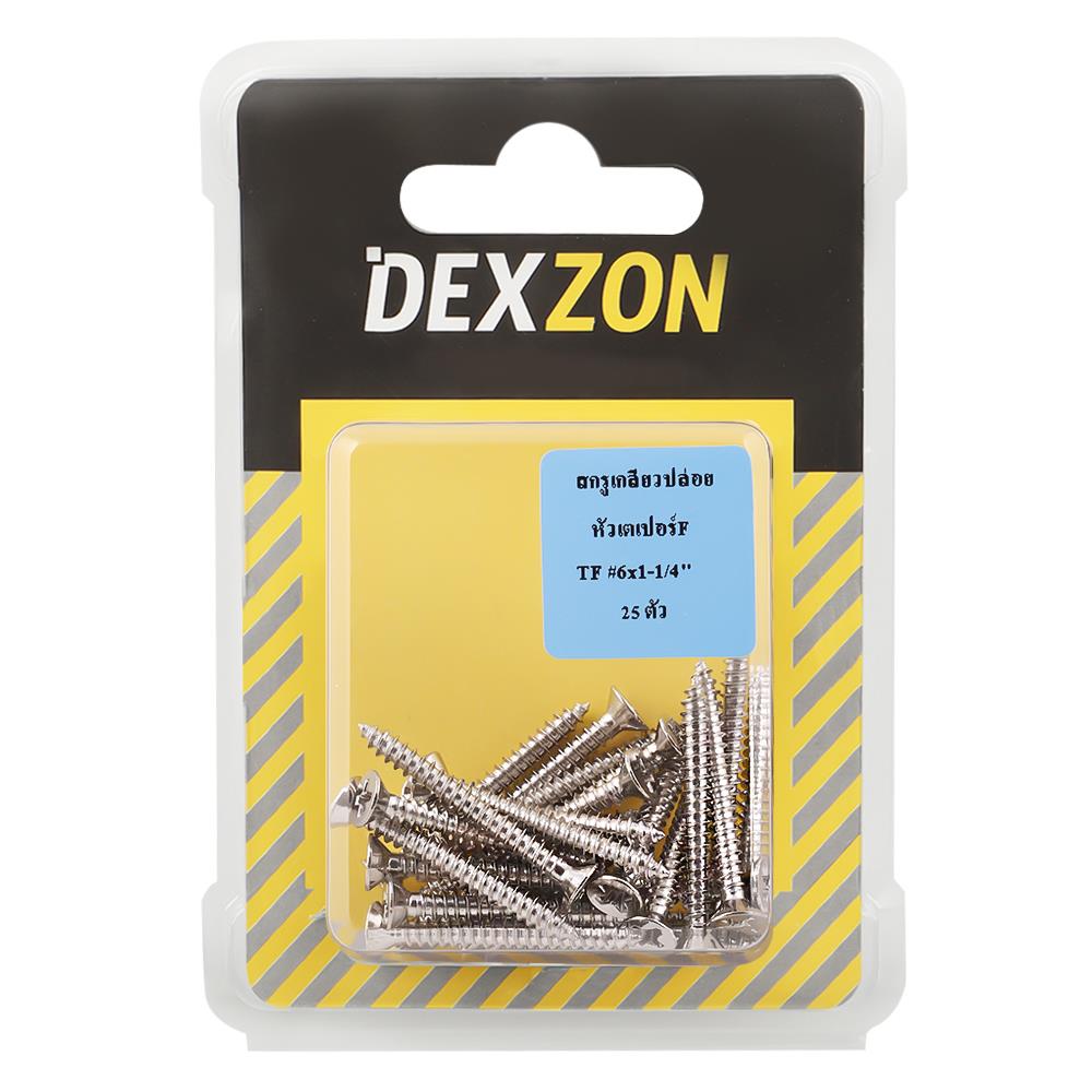 สกรูเกลียวปล่อย TF DEXZON 6X1-1/4 นิ้ว 25 ตัว