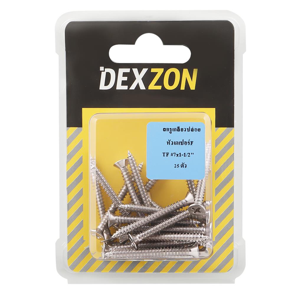 สกรูเกลียวปล่อย TF DEXZON 7X1-1/2 นิ้ว 25 ตัว