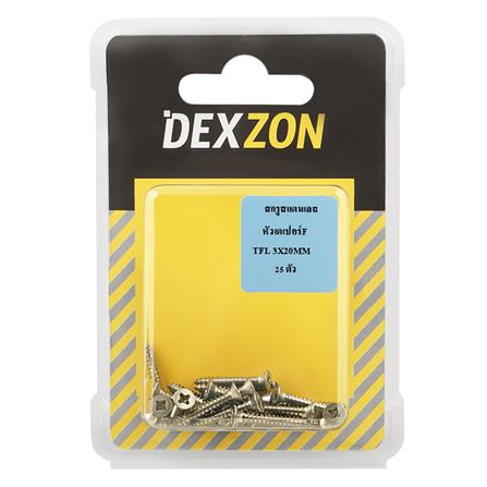 สกรูเกลียวปล่อย TF DEXZON 3X20 มม. 25 ตัว_1