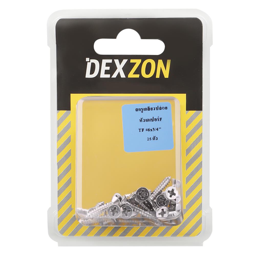 สกรูเกลียวปล่อย TF DEXZON 6X3/4 นิ้ว 25 ตัว