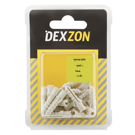 พุกพลาสติก DEXZON HA-423 เบอร์ 6 25 ตัว_1