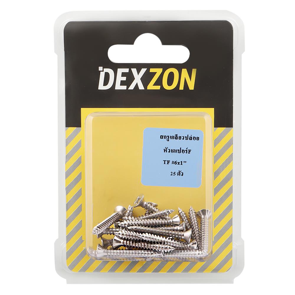 สกรูเกลียวปล่อย TF DEXZON 6X1 นิ้ว 25 ตัว