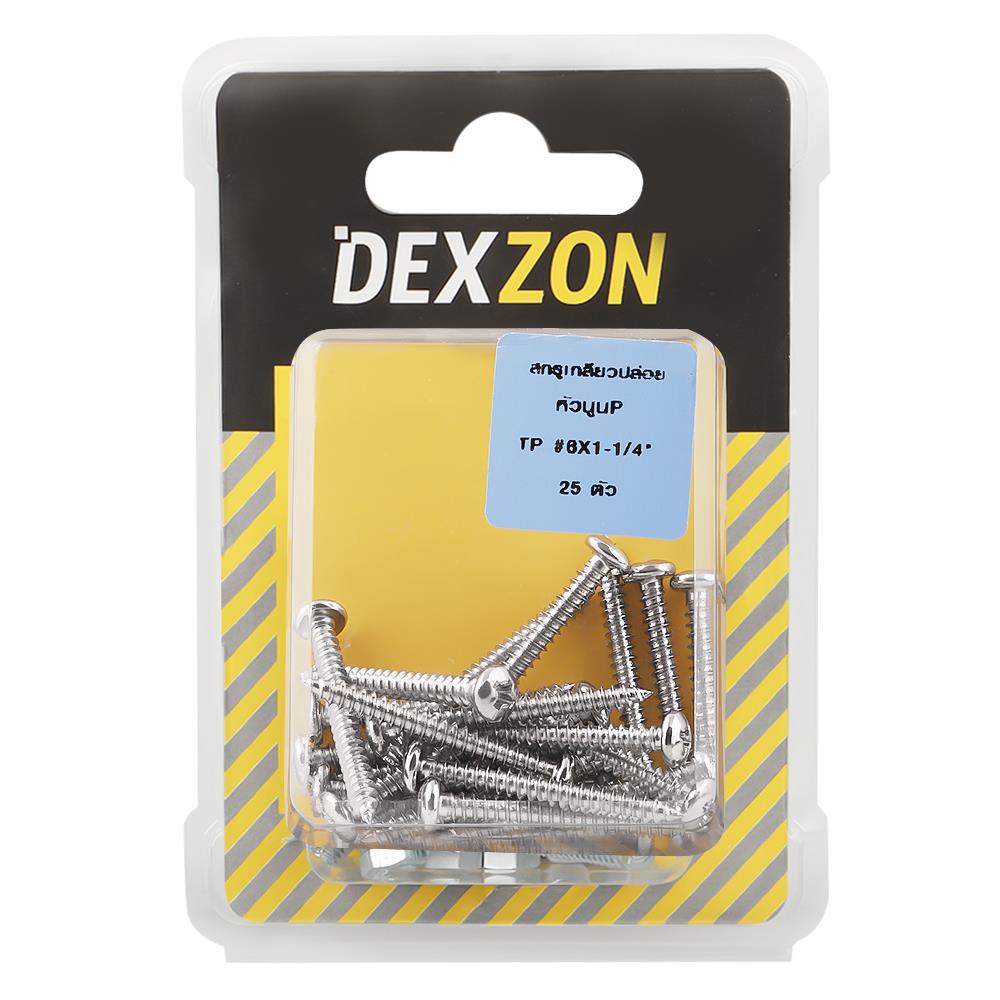 สกรูเกลียวปล่อย TP DEXZON 6X1-1/4 นิ้ว 25 ตัว