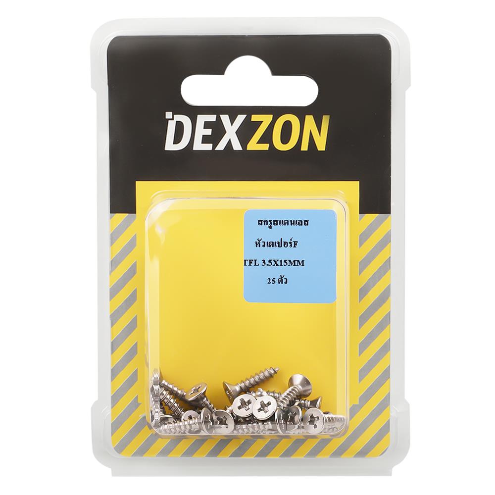 สกรูเกลียวปล่อย TF DEXZON 3.5X15 มม. 25 ตัว
