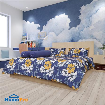 ชุดผ้าปูที่นอน 6 ฟุต 6 ชิ้น ME LIVING TAWAN สีกรมท่า_0