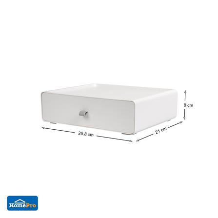 กล่องลิ้นชักเล็ก STACKO CUBE M 26.8x21x8 ซม. สีขาว_6