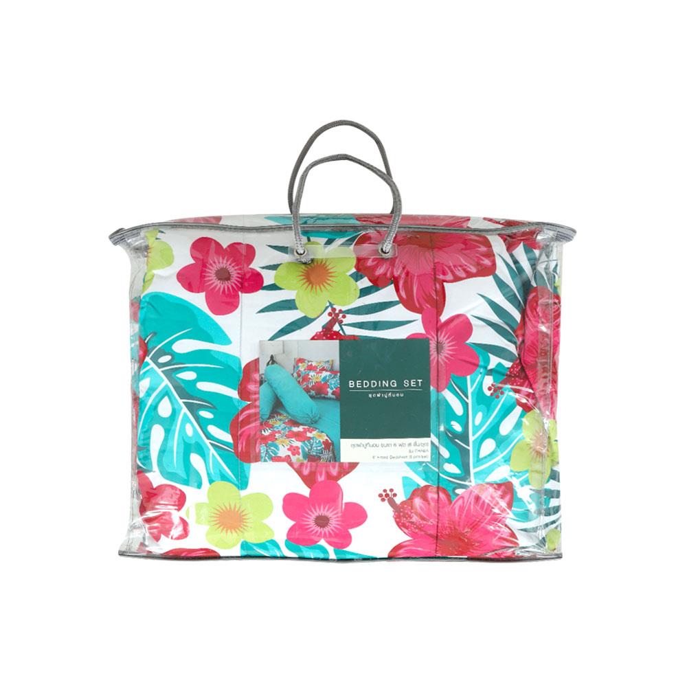 ชุดผ้าปูที่นอน 6 ฟุต 6 ชิ้น ME LIVING CHABA สีเขียว