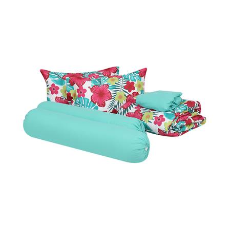 ชุดผ้าปูที่นอน 6 ฟุต 6 ชิ้น ME LIVING CHABA สีเขียว_2