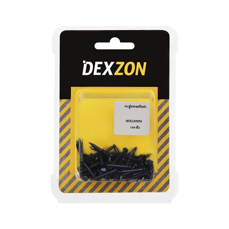 ตะปูคอนกรีตดำ DEXZON 18X2 มม. แพ็ก 100 ชิ้น_1
