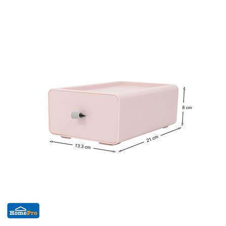 กล่องลิ้นชักเล็ก STACKO CUBE S 13.3x21x8 ซม. สีชมพู_8