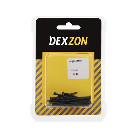 ตะปูคอนกรีตดำ DEXZON 35X2 มม. แพ็ก 25 ชิ้น_1