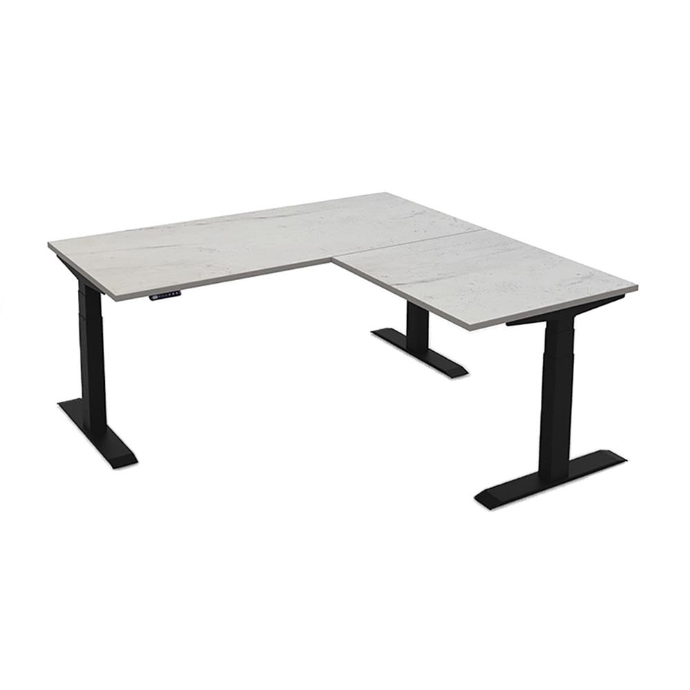 โต๊ะทำงานปรับระดับ ERGOTREND SIT 2 STAND GEN3 L-SHAPE 180 ซม. สี GRANITE/ดำ