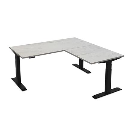 โต๊ะทำงานปรับระดับ ERGOTREND SIT 2 STAND GEN3 L-SHAPE 180 ซม. สี GRANITE/ดำ