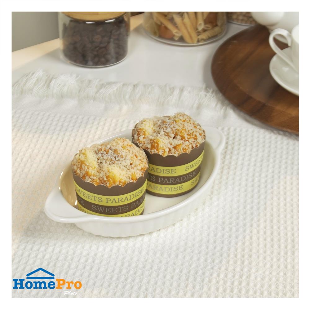 ถ้วยอบ 2 หู เซรามิก KECH SNOW 8 นิ้ว