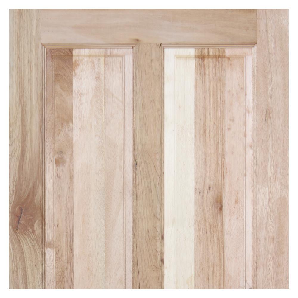 ประตูไม้สยาแดง VK 142 4 ฟัก ขอบ 5 นิ้ว 80X180 ซม. สีธรรมชาติ ไม่เจาะลูกบิด