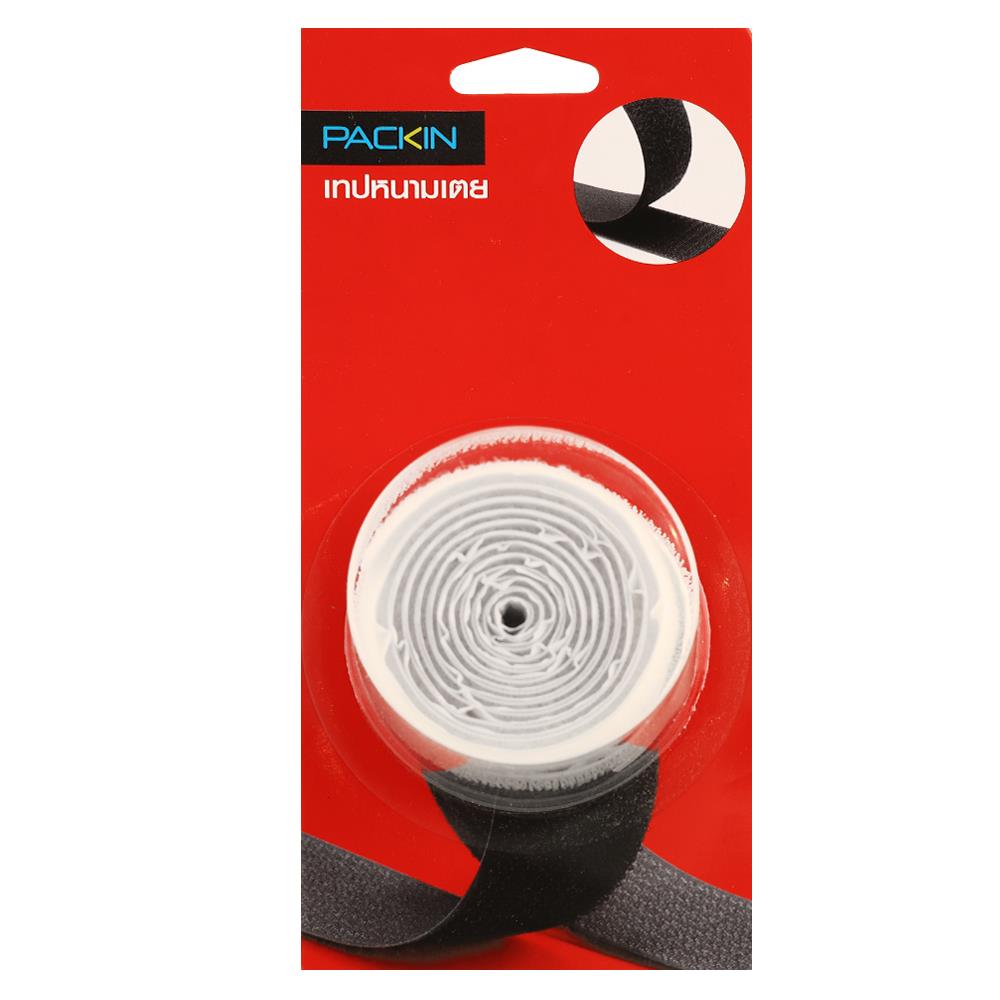 เทปหนามเตย PACK IN 1 นิ้ว x 100 ซม. สีขาว