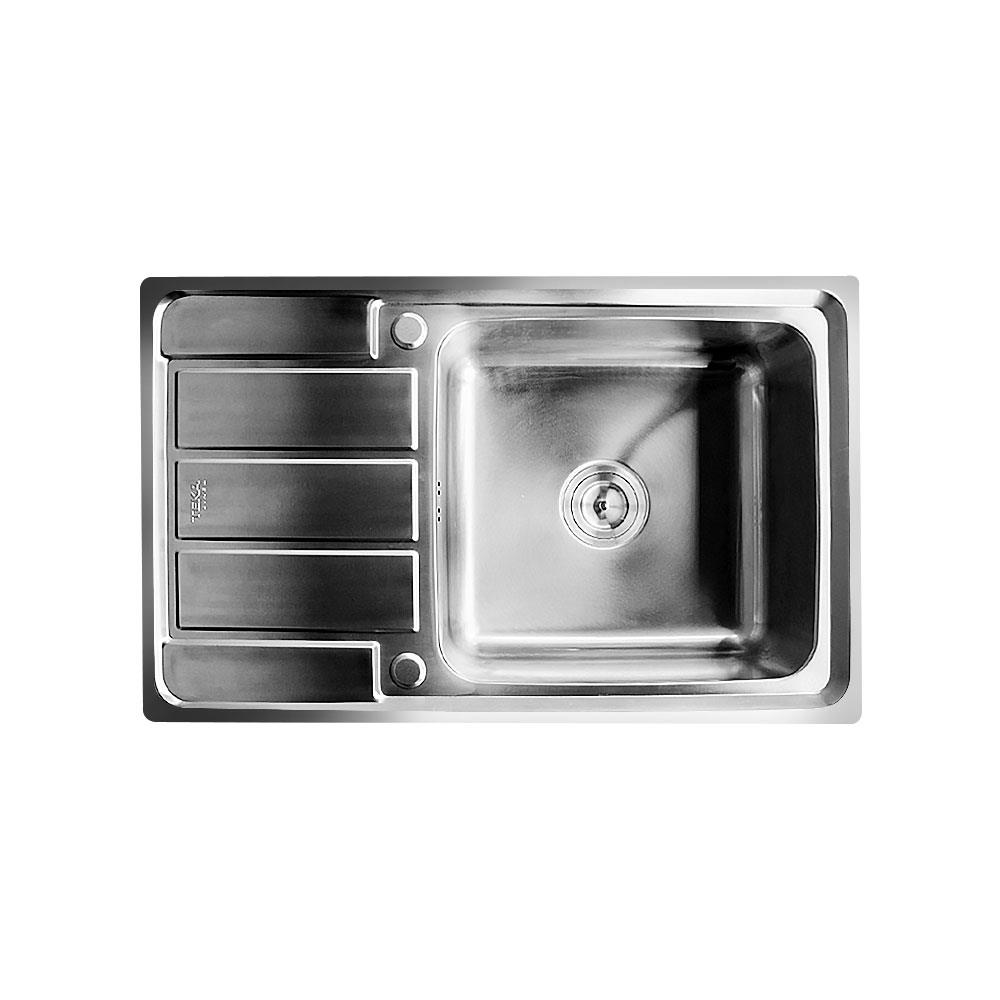 ซิงค์ฝัง 1หลุม 1ที่พัก LINEA VELA80 สีเงิน