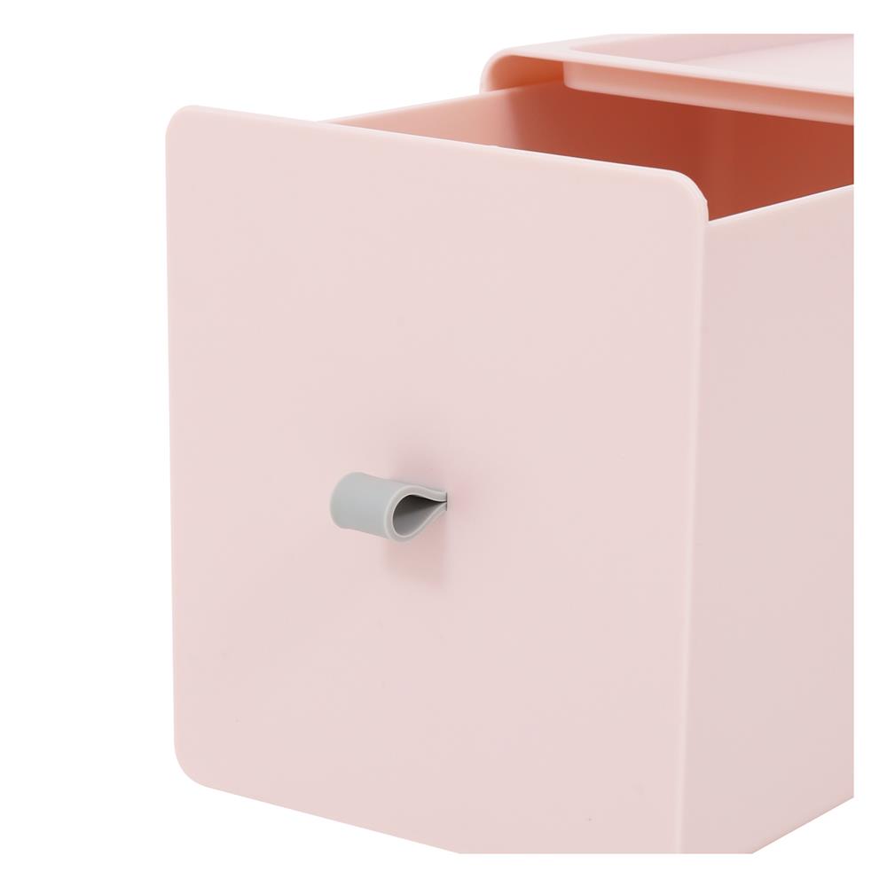 กล่องลิ้นชักเล็ก STACKO CUBE L 13.3x21x15.3 ซม. สีชมพู