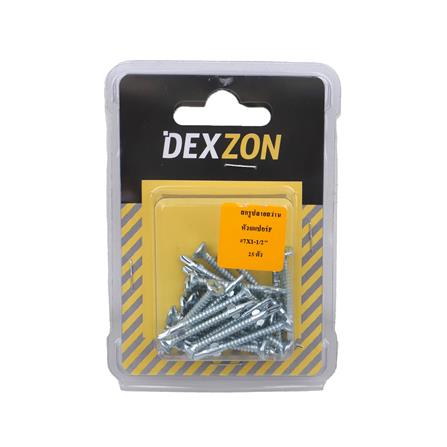สกรูยึดไม้ฝามีปีก DEXZON 7X1-1/2 นิ้ว 25 ชิ้น_1