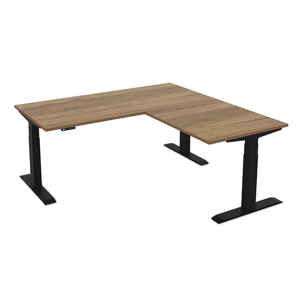 โต๊ะปรับระดับไฟฟ้า ERGOTREND SIT 2 STAND GEN3 L-SHAPE 180 ซม. สี VINTAGE OAK/ดำ