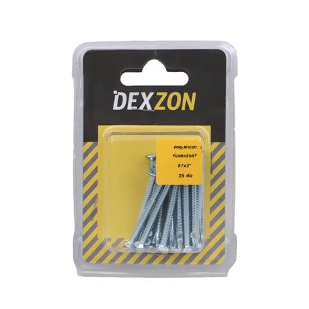 สกรูยึดไม้ฝามีปีก DEXZON 7X2 นิ้ว 25 ชิ้น_1