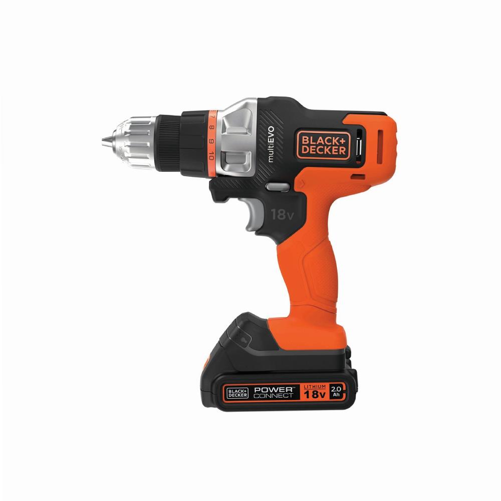 สว่านไร้สาย (พร้อมแบตเตอรี่) BLACK&DECKER EVO185B1 10 มม.