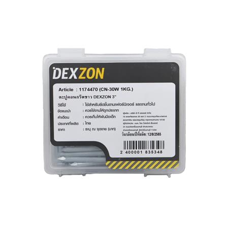 ตะปูคอนกรีตขาว DEXZON 3 นิ้ว 1 กก._1