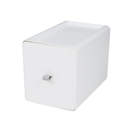 กล่องลิ้นชักเล็ก STACKO CUBE L 13.3x21x15.3 ซม. สีขาว