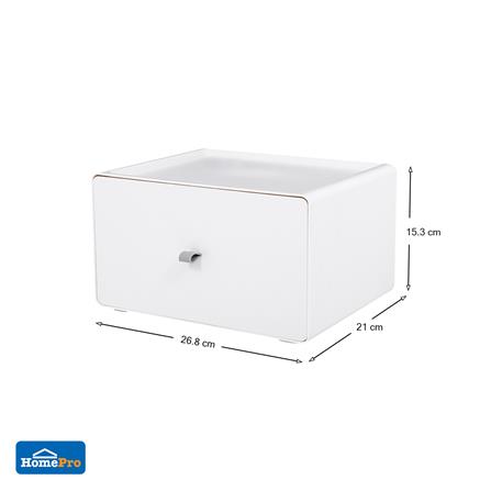 กล่องลิ้นชักเล็ก STACKO CUBE XL 26.8x21x15.3 ซม. สีขาว_6