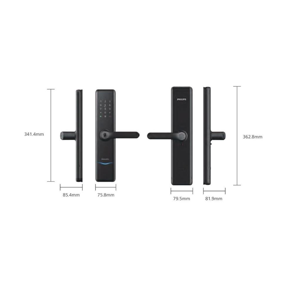 กลอนประตูดิจิตอล PHILIPS PHL7300BT สีดำ