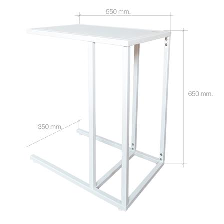 โต๊ะข้าง FURINTREND STEEL SIDE TABLE สีขาว_2