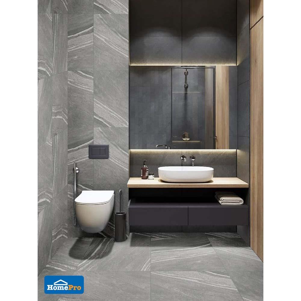 กระเบื้องพื้น 60x60 ซม. COTTO ควีนสโตน กราไฟต์ (HYG)PM 1.44M2