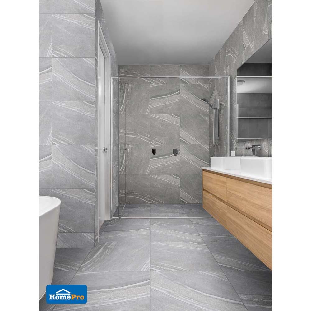 กระเบื้องพื้น 60x60 ซม. COTTO ควีนสโตน กราไฟต์ (HYG)PM 1.44M2