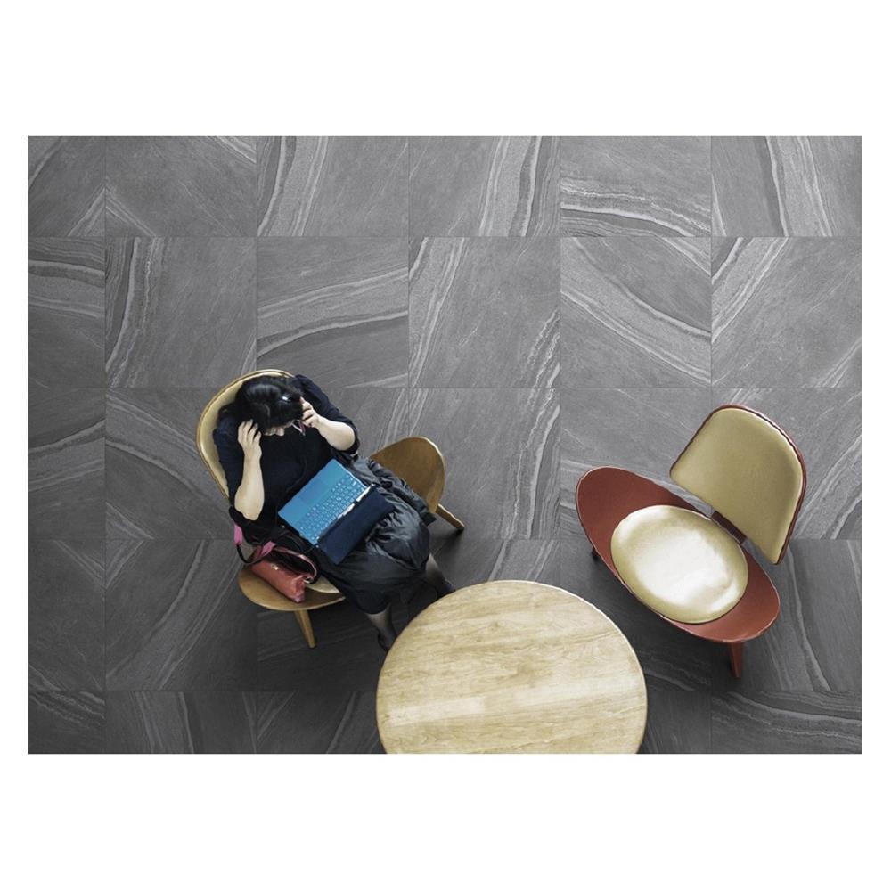 กระเบื้องพื้น 60x60 ซม. COTTO ควีนสโตน กราไฟต์ (HYG)PM 1.44M2