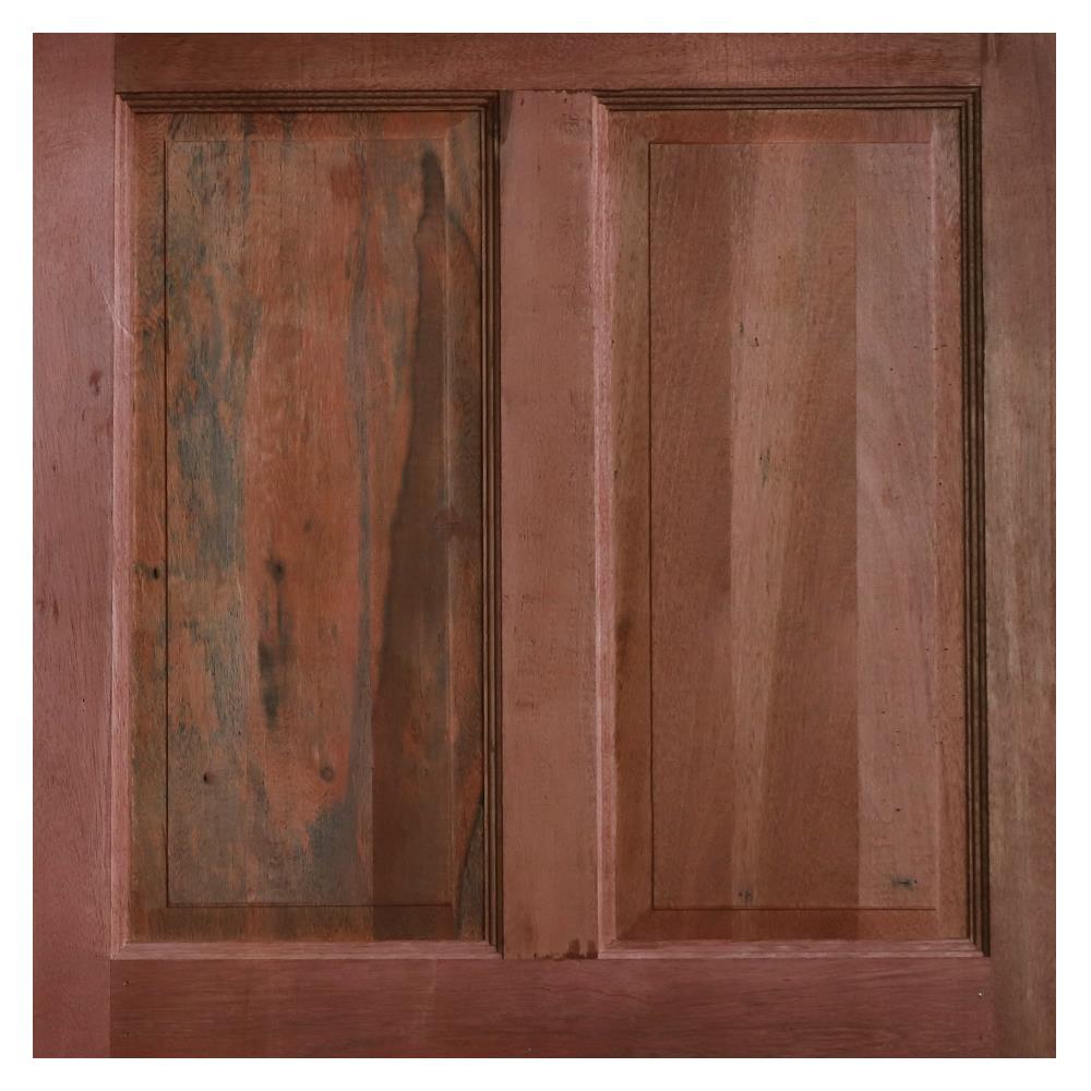 ประตูไม้เบญจพรรณ VK 4 ฟัก ขอบ 5 นิ้ว 80X200 ซม. สีธรรมชาติ ไม่เจาะลูกบิด