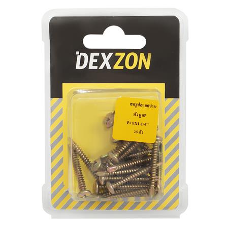สกรูปลายสว่าน TP DEXZON 8X1-1/4 นิ้ว 25 ชิ้น_1