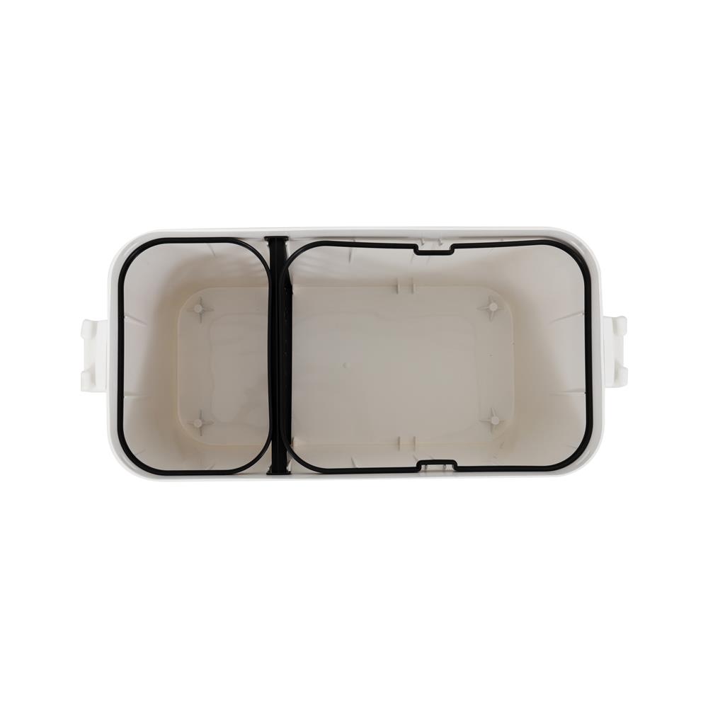 ถังขยะฝากด แบ่ง 2 ช่อง ACCO EARTH 27 ลิตร สีขาว