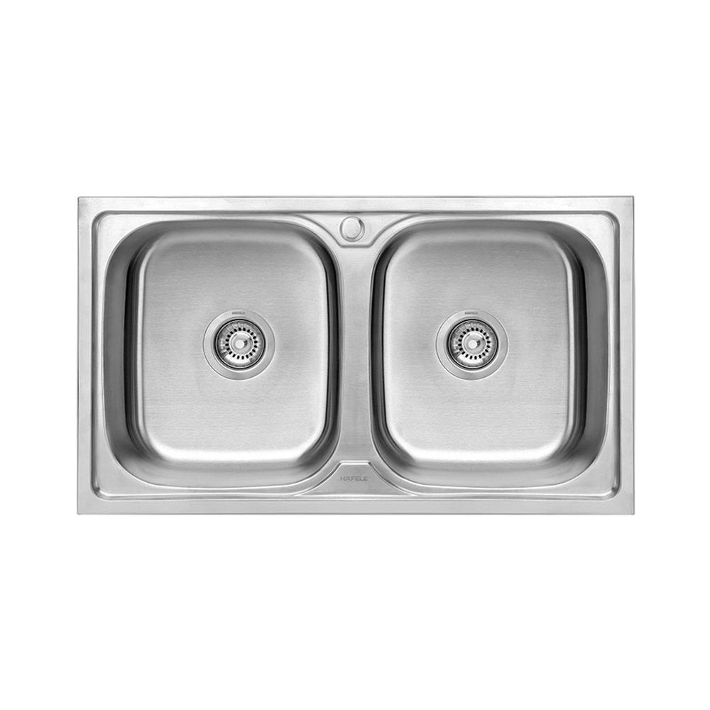 ซิงค์ฝัง 2 หลุม HAFELE CUPID 495.39.620 สีเงิน