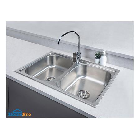 ซิงค์ฝัง 2 หลุม HAFELE CUPID 495.39.620 สีเงิน_2