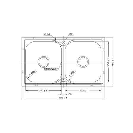 ซิงค์ฝัง 2 หลุม HAFELE CUPID 495.39.620 สีเงิน_3