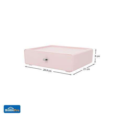 กล่องลิ้นชักเล็ก STACKO CUBE M 26.8x21x8 ซม. สีชมพู_8