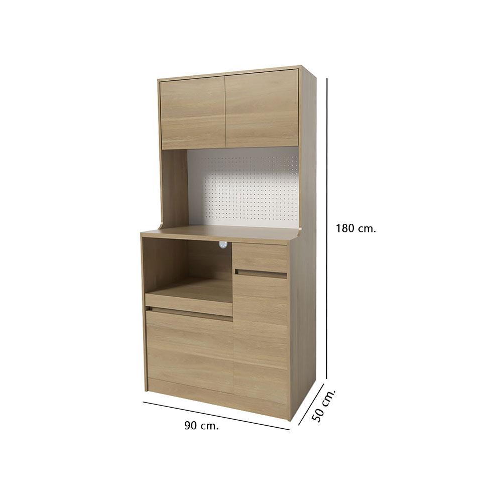 ชุดครัวสำเร็จรูปท็อปเรียบ CABIN MORI 90 ซม. สีโอ๊ก