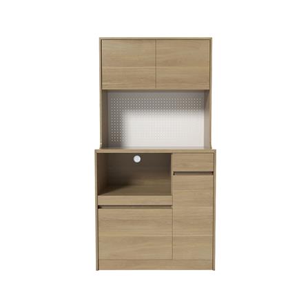 ชุดครัวสำเร็จรูปท็อปเรียบ CABIN MORI 90 ซม. สีโอ๊ก_1