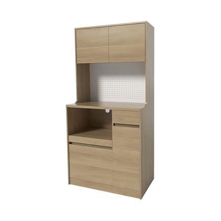 ชุดครัวสำเร็จรูปท็อปเรียบ CABIN MORI 90 ซม. สีโอ๊ก_2