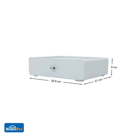 กล่องลิ้นชักเล็ก STACKO CUBE M 26.8x21x8 ซม. สีเทา_8